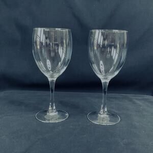 Set of Clear Wine Glasses